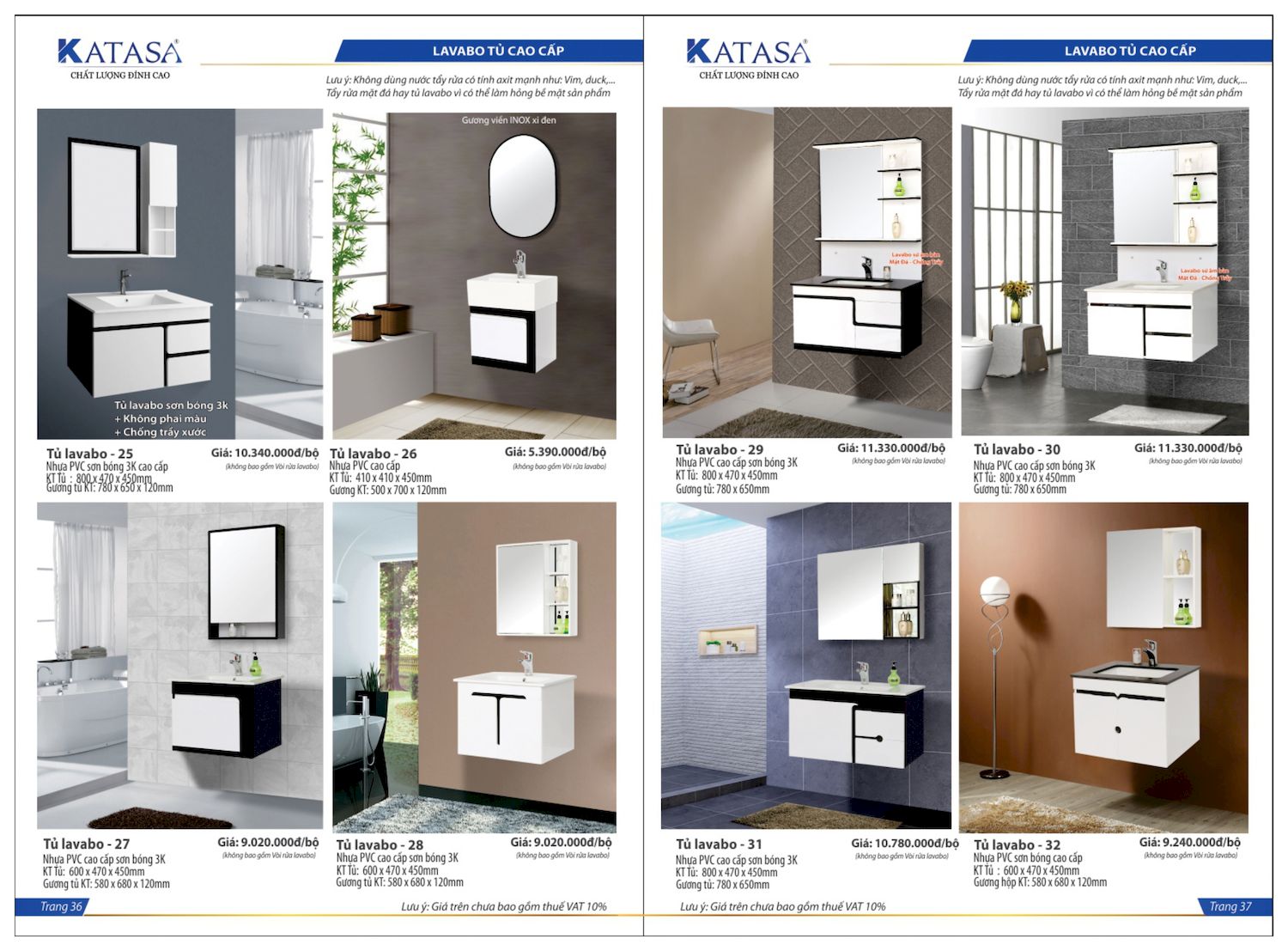 Thiết bị vệ sinh KATASA Catalogue và Bảng giá mới nhất /Page 